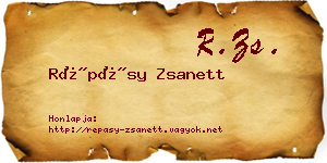 Répásy Zsanett névjegykártya